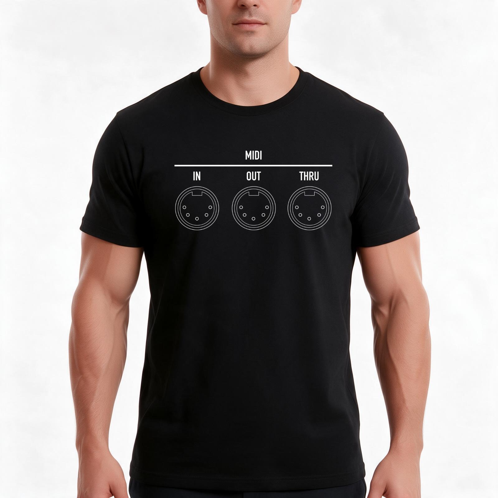 Musical Instrument Digital Interface - Musikalisches Interface-Digitalinstrument (MIDI) – weißes T-Shirt,