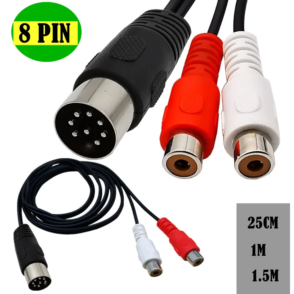 Musical Instrument Symbols - Din 8 Pin auf 2RCA Kabel