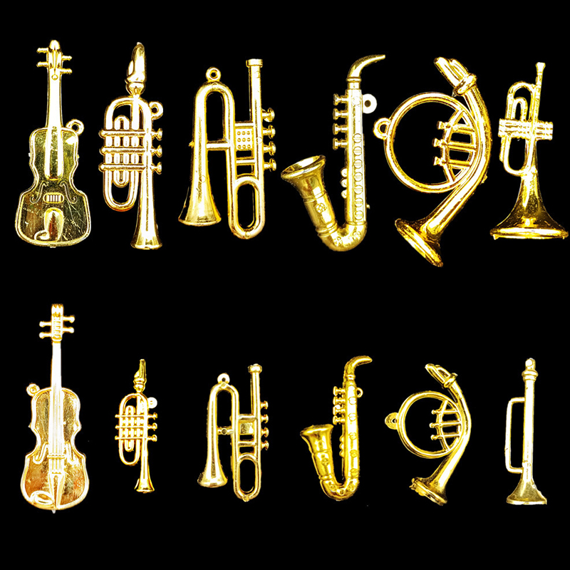 Musical Instrument ____ - 5/10/20 Stück, verschiedene Stile, goldfarben, Mini-Musikinstrumente,