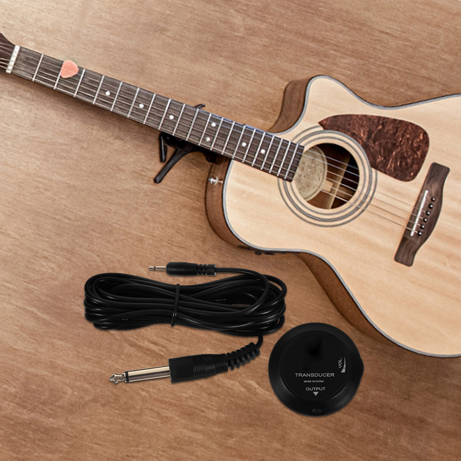 Musical Instrument Guitar - Gitarren-Tonabnehmer, kompakter akustischer Instrumentensensor für Ukulele,