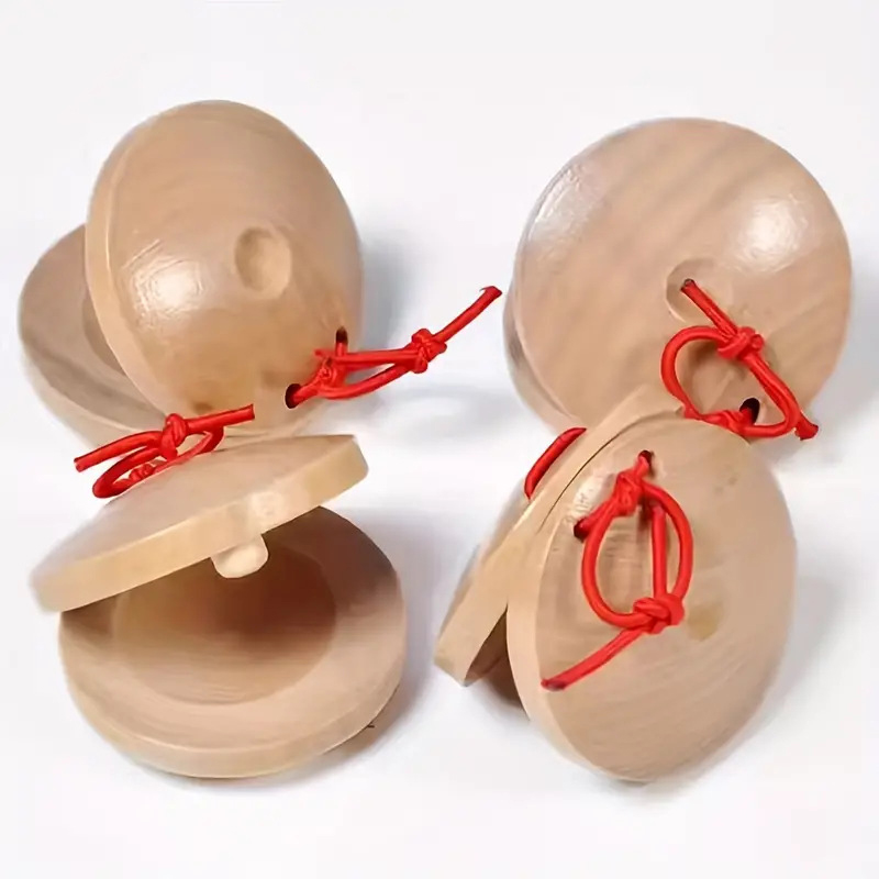 Castanet Flamenco - Hölzerne Kastagnetten Holz-Percussion Flamenco Musikinstrument Kinder