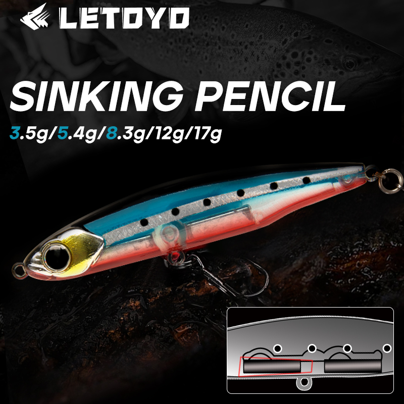 Rain Stick Percussion - LETOYO Sinking Pencil 17g 12g-3,5g Künstlicher