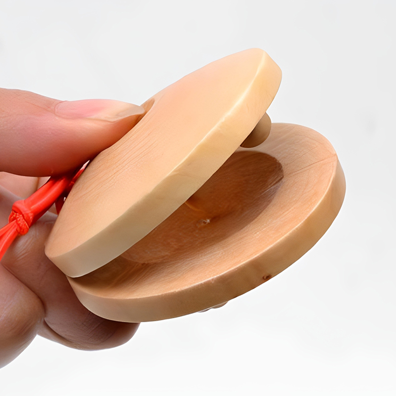 Castanet Flamenco - Holz-Kastagnetten Holz-Percussion Flamenco Musikinstrument Kinder Kleinkind