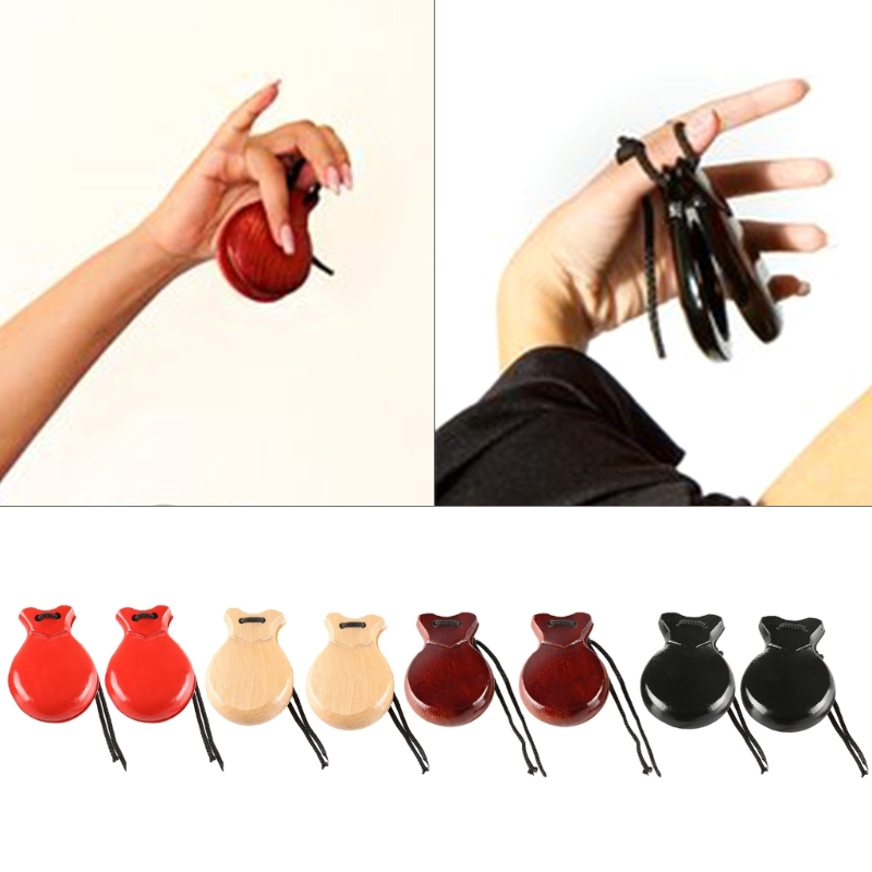 Castanet Flamenco - 2 Stücke Traditionelle Kastagnetten Holz Spanische