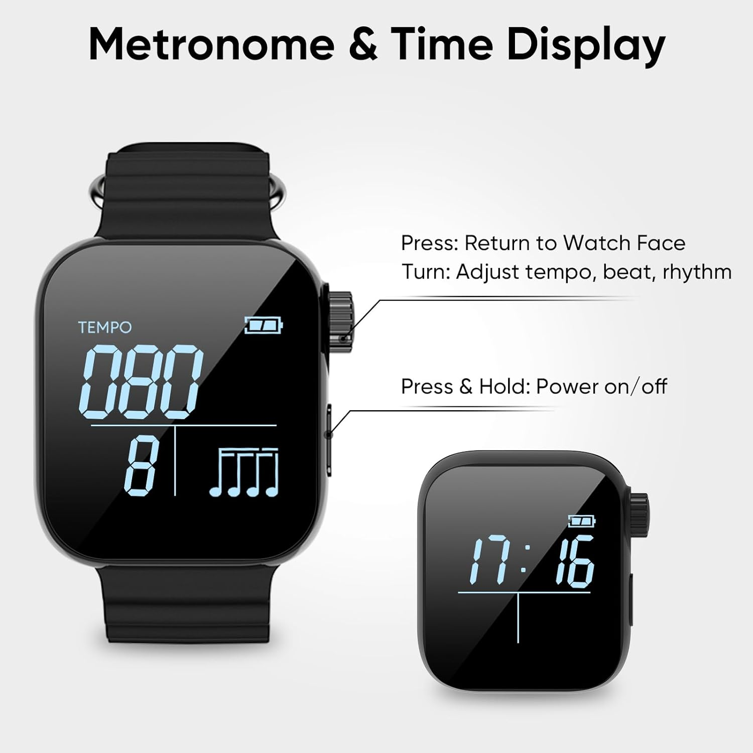 Musical Instrument Dulcimer - Tragbares vibrierendes Metronom, 40–240 Bpm, intelligente