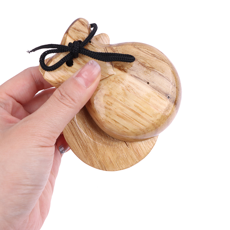 Castanet Flamenco - 2 Stück Traditionelle Holz-Kastagnetten Spanische Kastagnetten