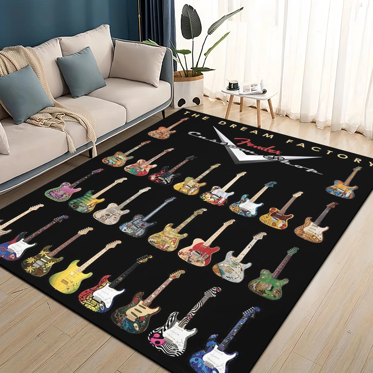 Musical Instrument Logo - 3D Retro Fender Logo Gitarreninstrumente Musik
