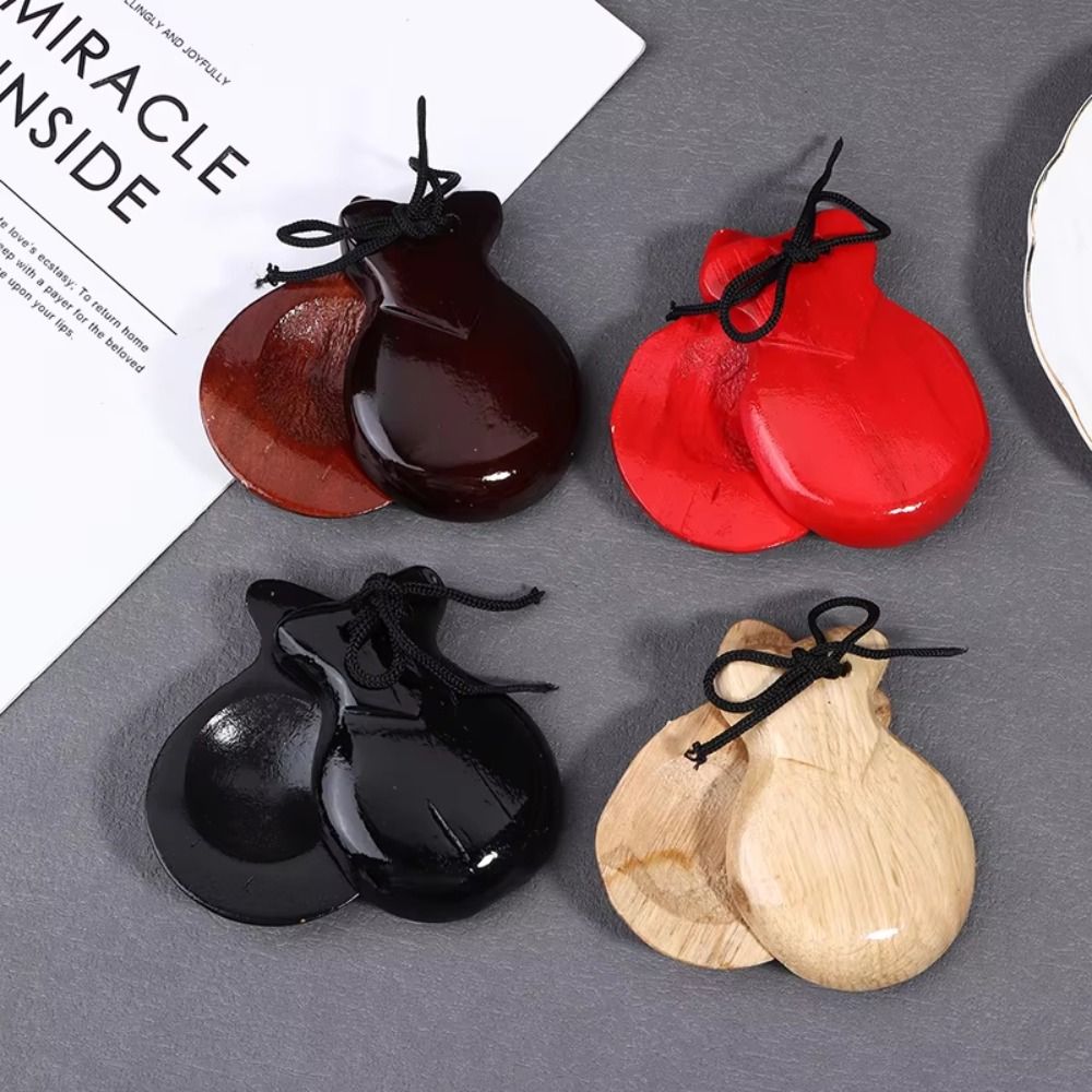 Castanet Flamenco - Orff Percussion Holzkastagnetten Traditionelles Design mit