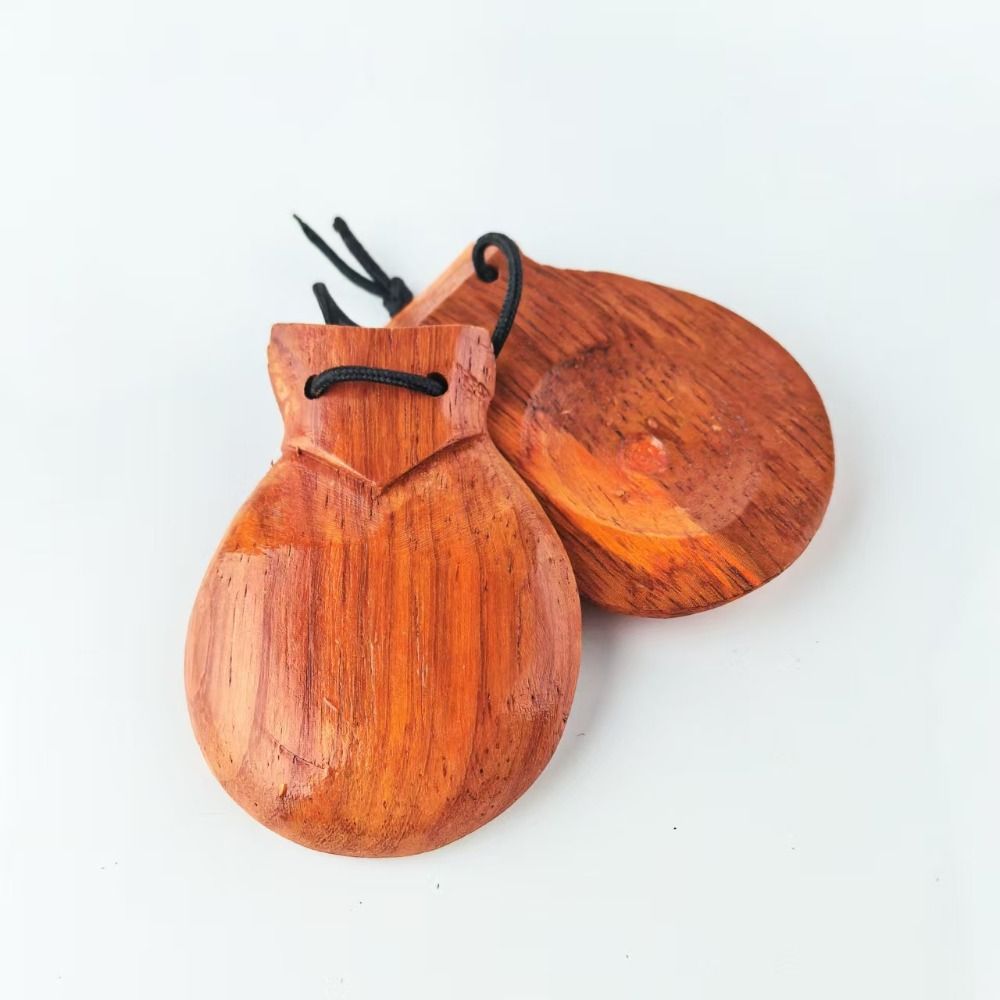 Castanet Flamenco - Orff Percussion Holzkastagnetten Traditionelles Design Hartholz