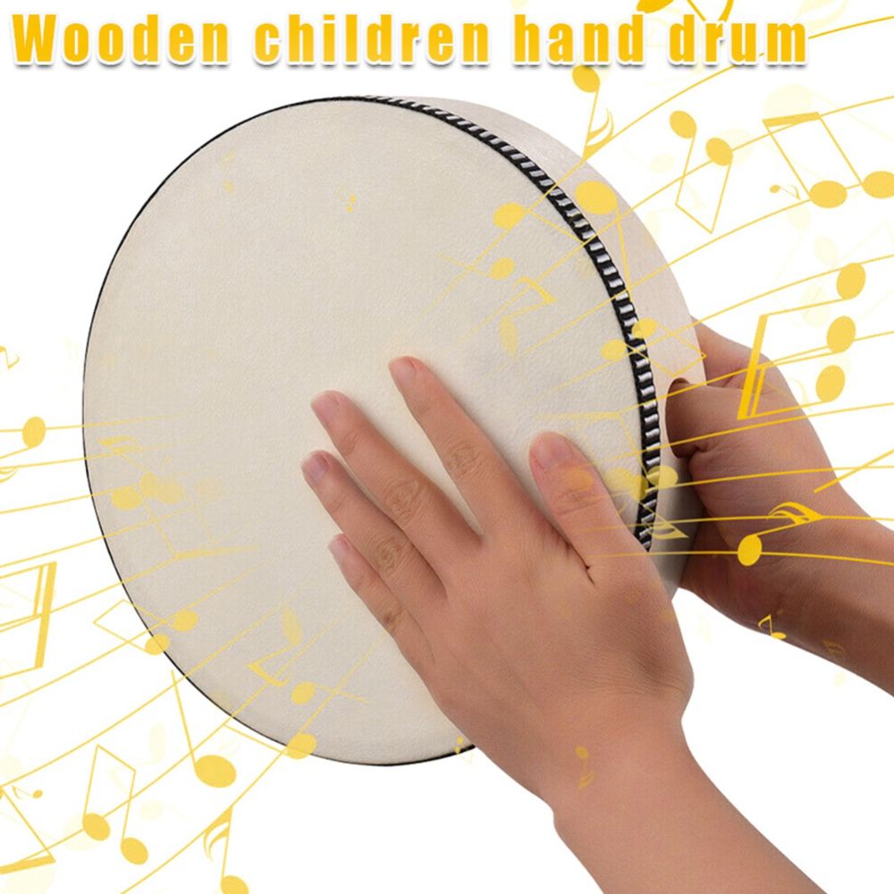 Musical Instrument Game - Werkzeug 4/6/8/10 Zoll Holz-Handtrommel Holzrahmen Sicheres