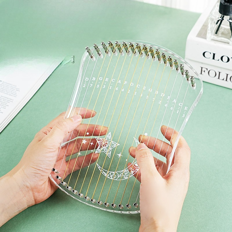 Musical Instrument Strings - 17-Saiten-Kalimba für Klangheilung, Anfänger-Kalimba, Meditation, Kinder-Daumenklavier,