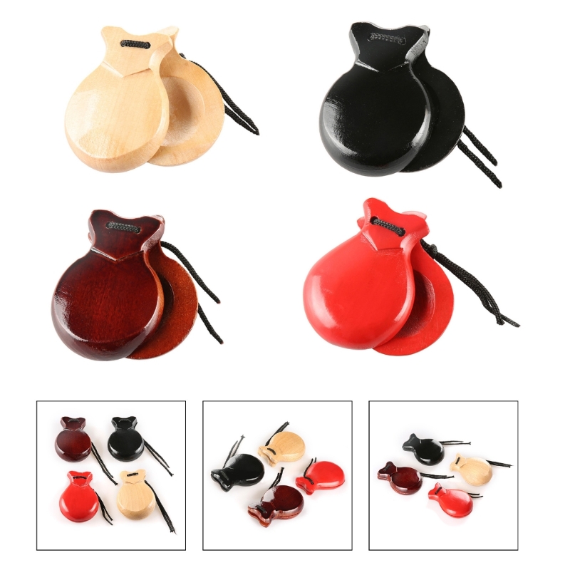 Castanet Flamenco - 2 Stück traditionelle Kastagnetten, spanische Kastagnetten,
