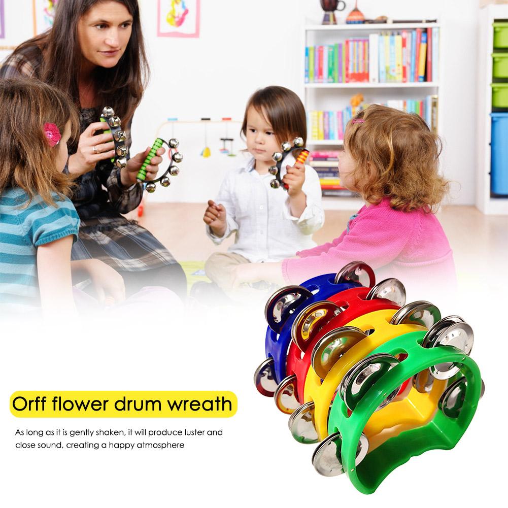 Musical Instrument Game - 4 Stück Tamburin Jingles Rassel Glocke
