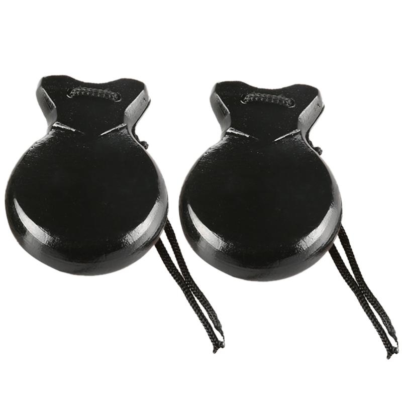 Castanet Flamenco - 2 Stück traditionelle Kastagnetten aus Holz,