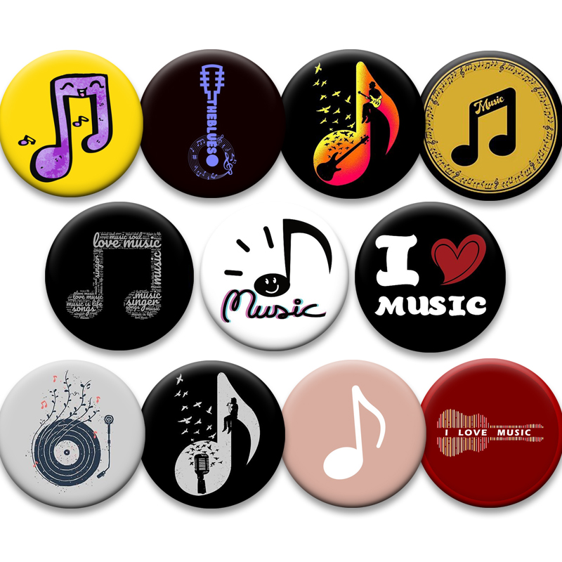 Musiknote, kreatives Abzeichen – Musical Instrument Symbols Bewertung und Preis