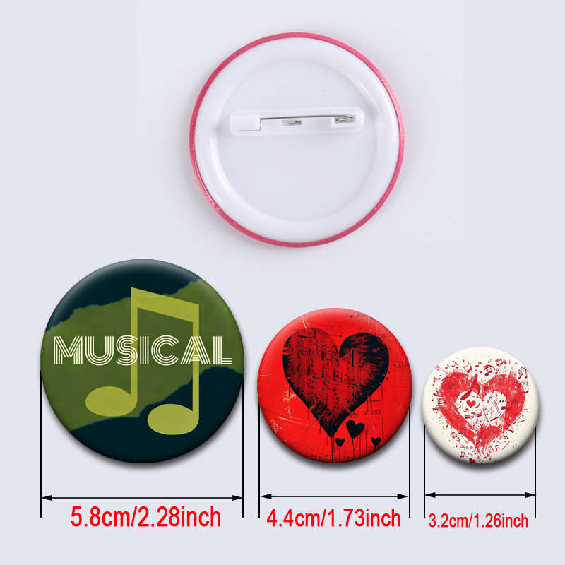 Musiknote, kreatives Abzeichen – Musical Instrument Symbols Bewertung und Preis