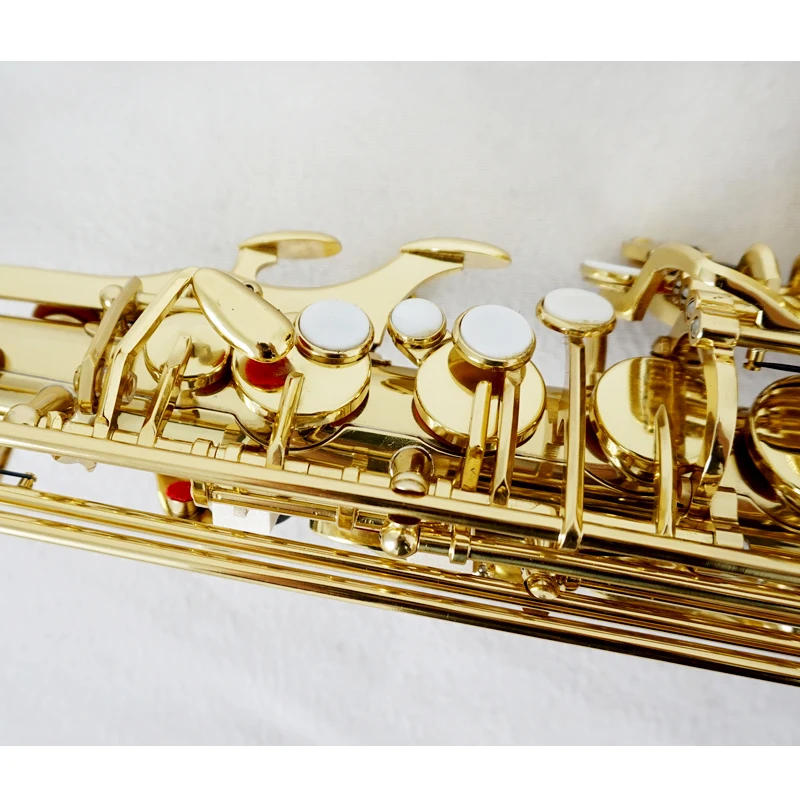 Rotes Professionelles Altsaxop – Musical Instrument Logo Bewertung und Preis
